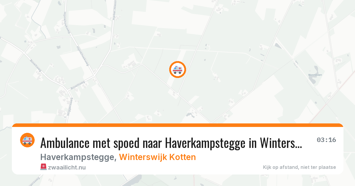 Ambulance met spoed naar Haverkampstegge in Winterswijk Kotten — 23 mei 2026