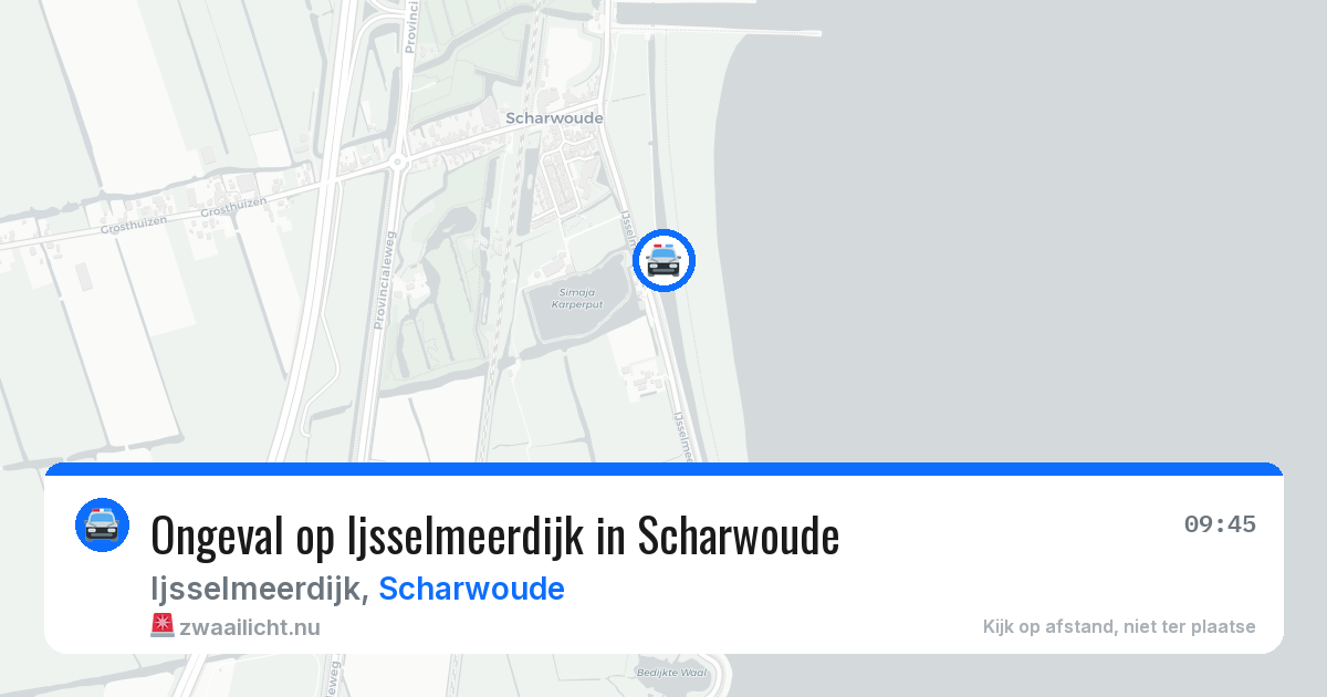 Ongeval op Ijsselmeerdijk in Scharwoude — 29 mei 2026