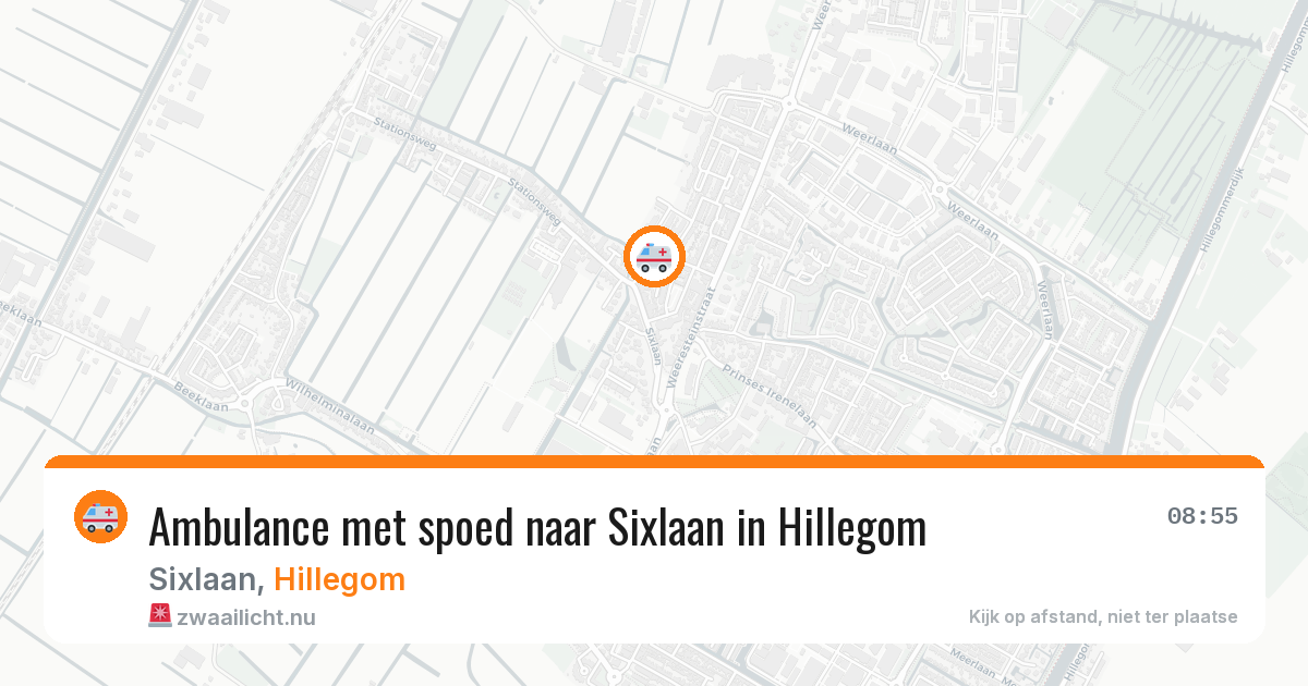Ambulance met spoed naar Sixlaan in Hillegom — 9 jul 2026