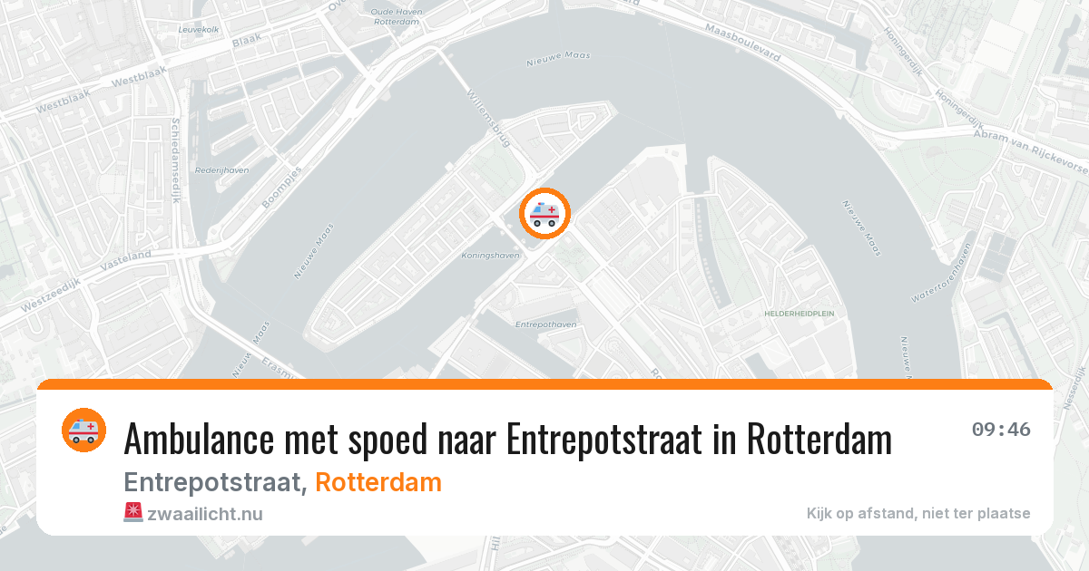 Ambulance met spoed naar Entrepotstraat in Rotterdam — 22 mrt 2026