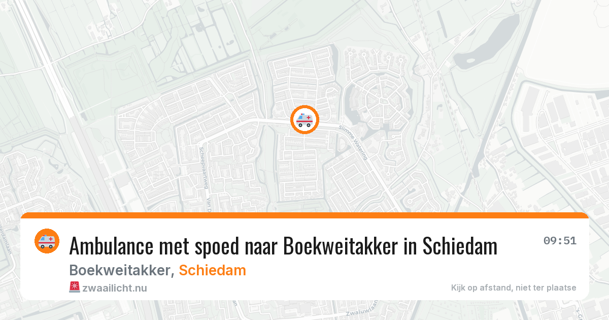 Ambulance met spoed naar Boekweitakker in Schiedam — 12 jul 2026