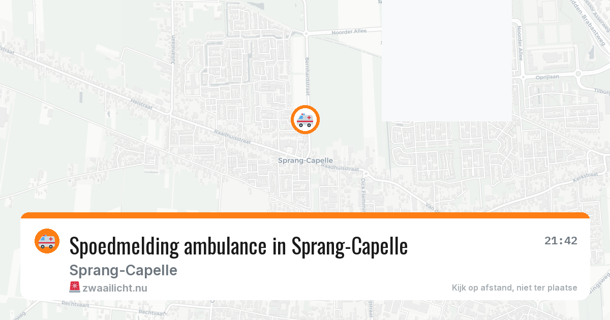 Spoedmelding ambulance in Sprang-Capelle — 8 jul 2026