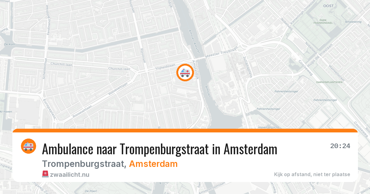 Ambulance naar Trompenburgstraat in Amsterdam — 30 mrt 2026