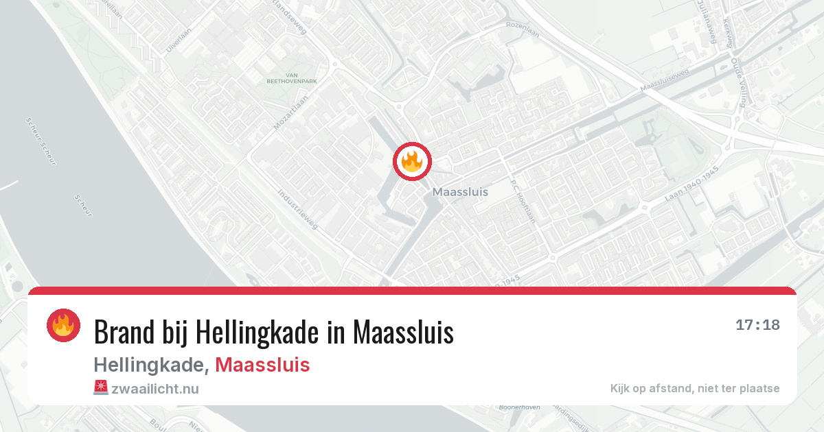 Brand bij Hellingkade in Maassluis — 26 jul 2026