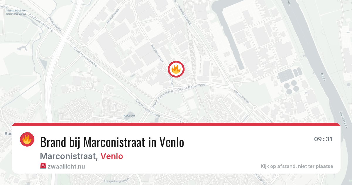 Brand bij Marconistraat in Venlo — 24 jul 2026
