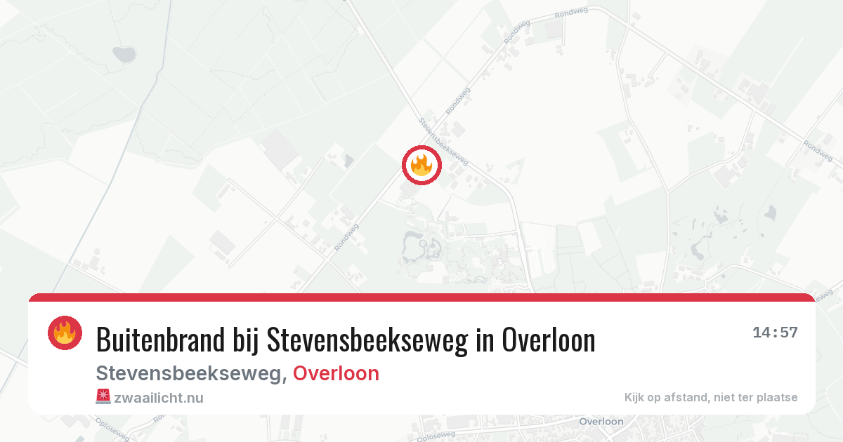 Buitenbrand bij Stevensbeekseweg in Overloon — 30 jun 2026