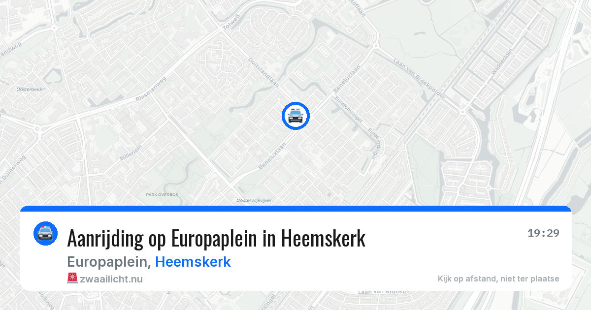 Aanrijding op Europaplein in Heemskerk — 24 jul 2026