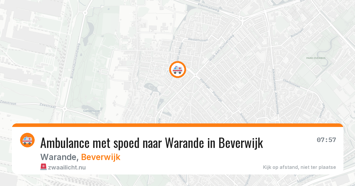 Ambulance met spoed naar Warande in Beverwijk — 16 apr 2026