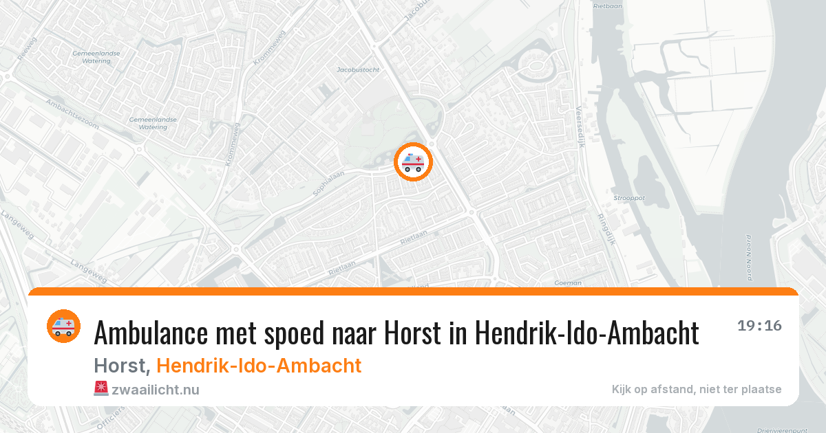Ambulance met spoed naar Horst in Hendrik-Ido-Ambacht — 17 mei 2026