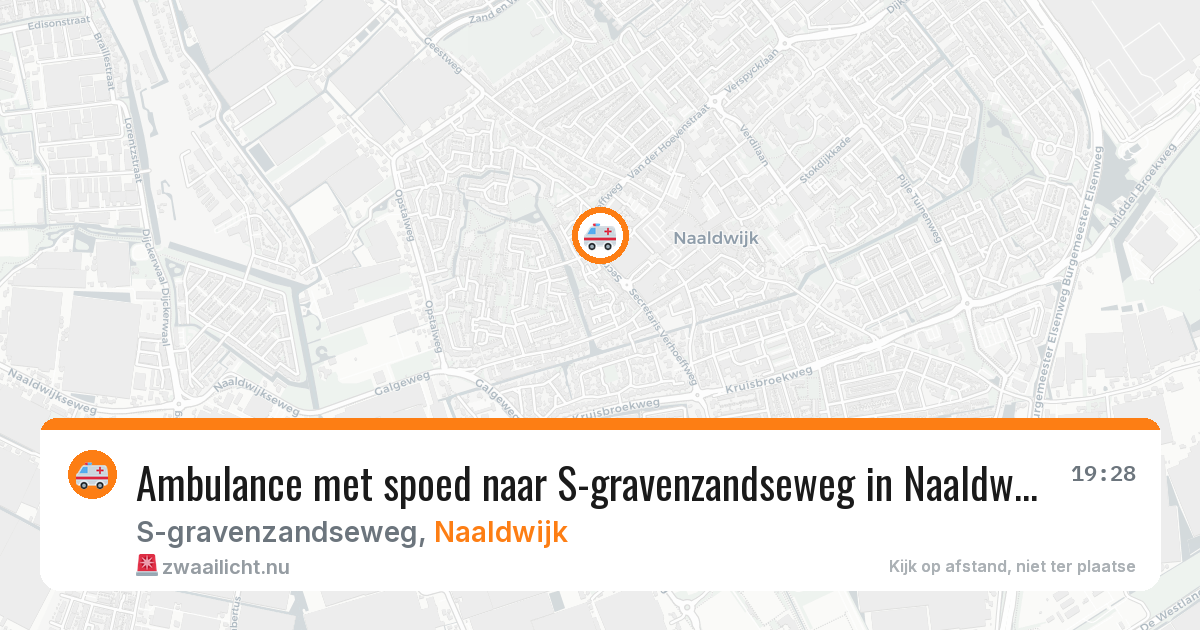 Ambulance met spoed naar S-gravenzandseweg in Naaldwijk — 24 mei 2026