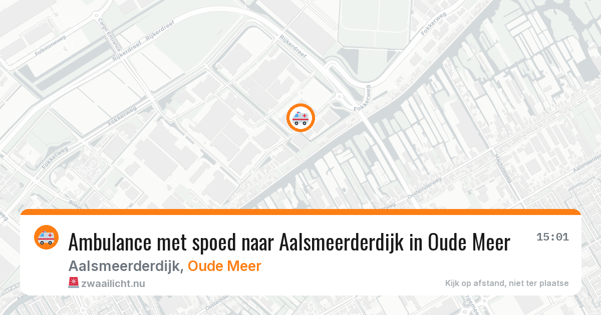 Ambulance met spoed naar Aalsmeerderdijk in Oude Meer — 25 jun 2026