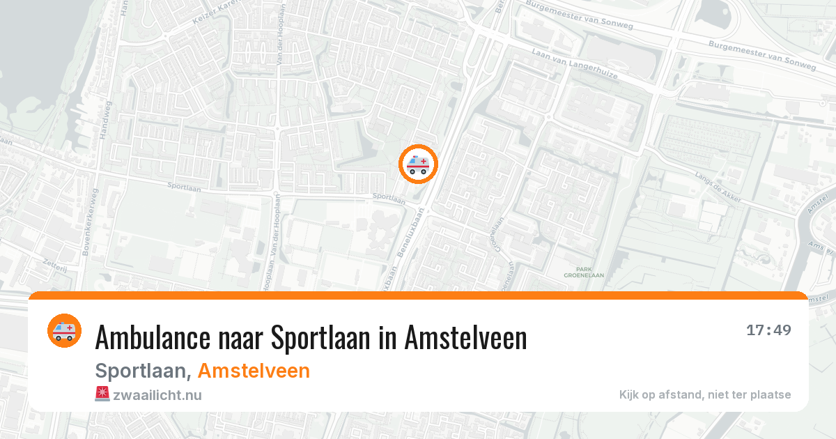 Ambulance naar Sportlaan in Amstelveen — 14 jul 2026