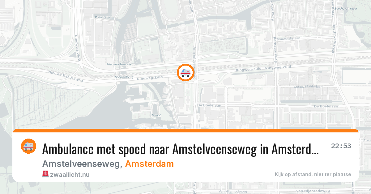 Ambulance met spoed naar Amstelveenseweg in Amsterdam — 20 jul 2026