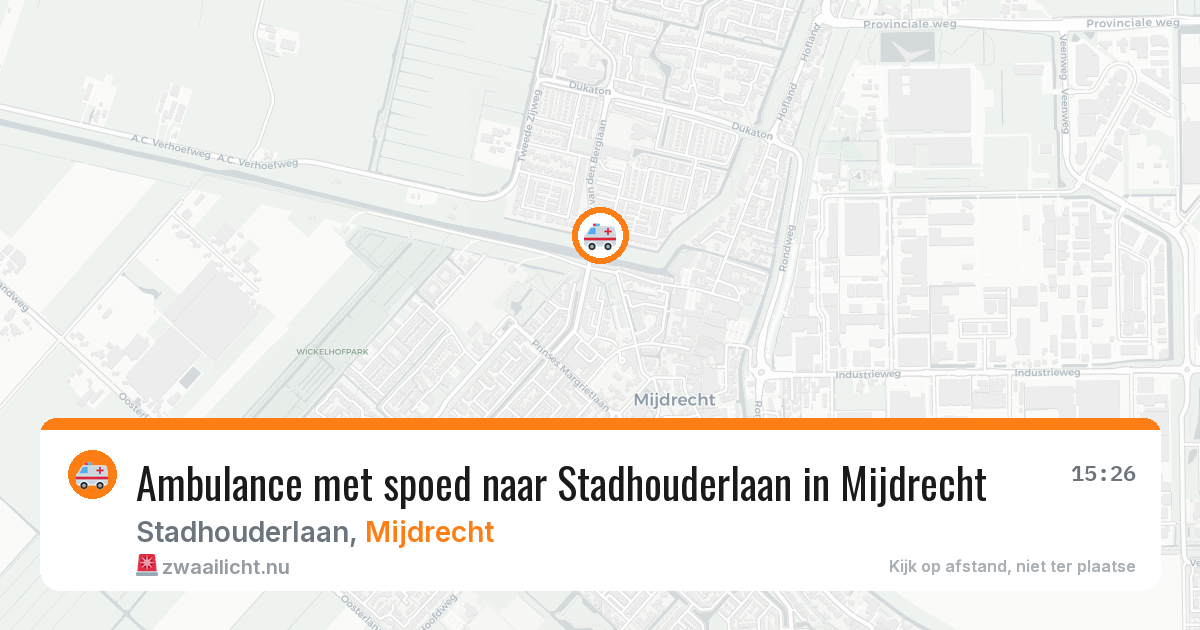 Ambulance met spoed naar Stadhouderlaan in Mijdrecht — 30 mrt 2026