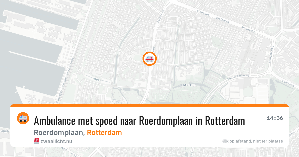 Ambulance met spoed naar Roerdomplaan in Rotterdam — 28 apr 2026