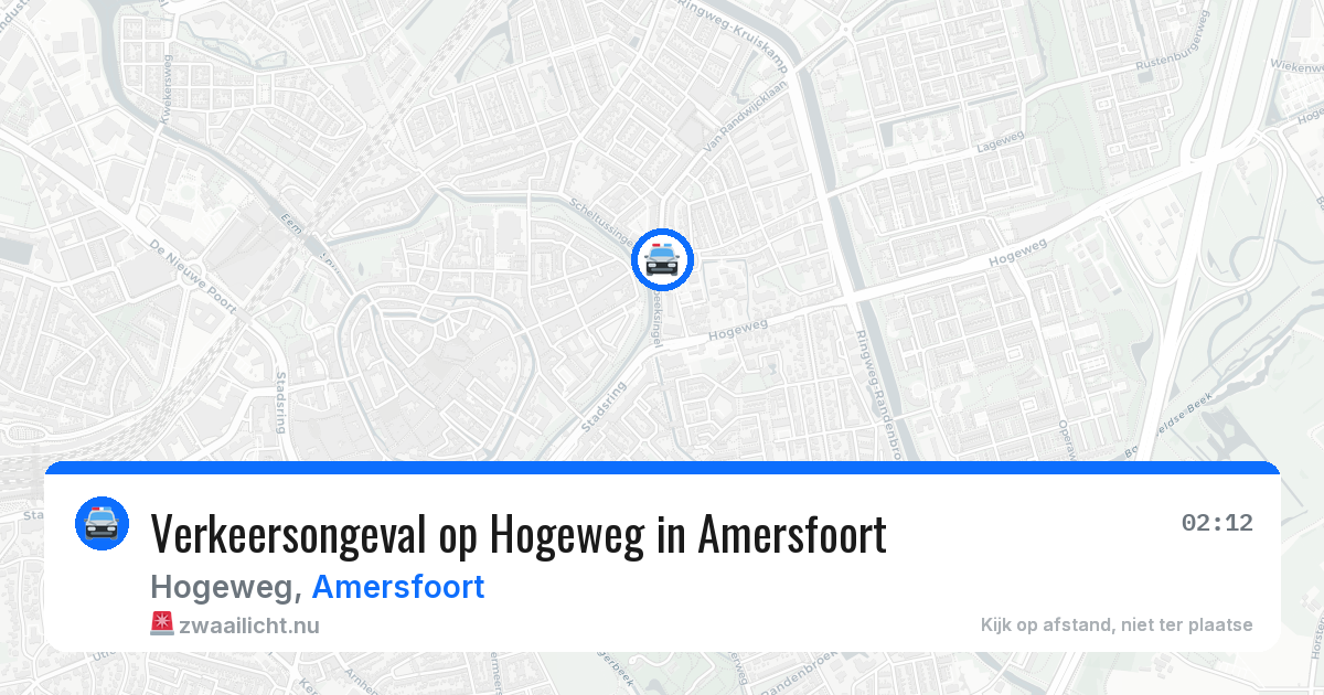 Verkeersongeval op Hogeweg in Amersfoort — 28 mrt 2026