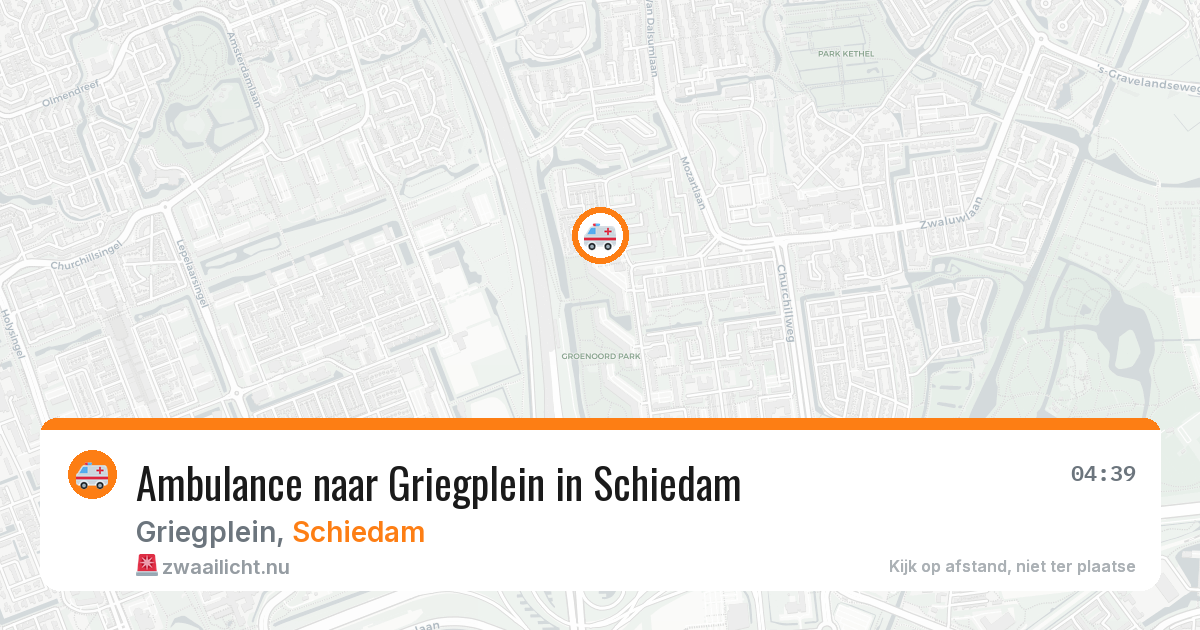 Ambulance naar Griegplein in Schiedam — 9 jun 2026