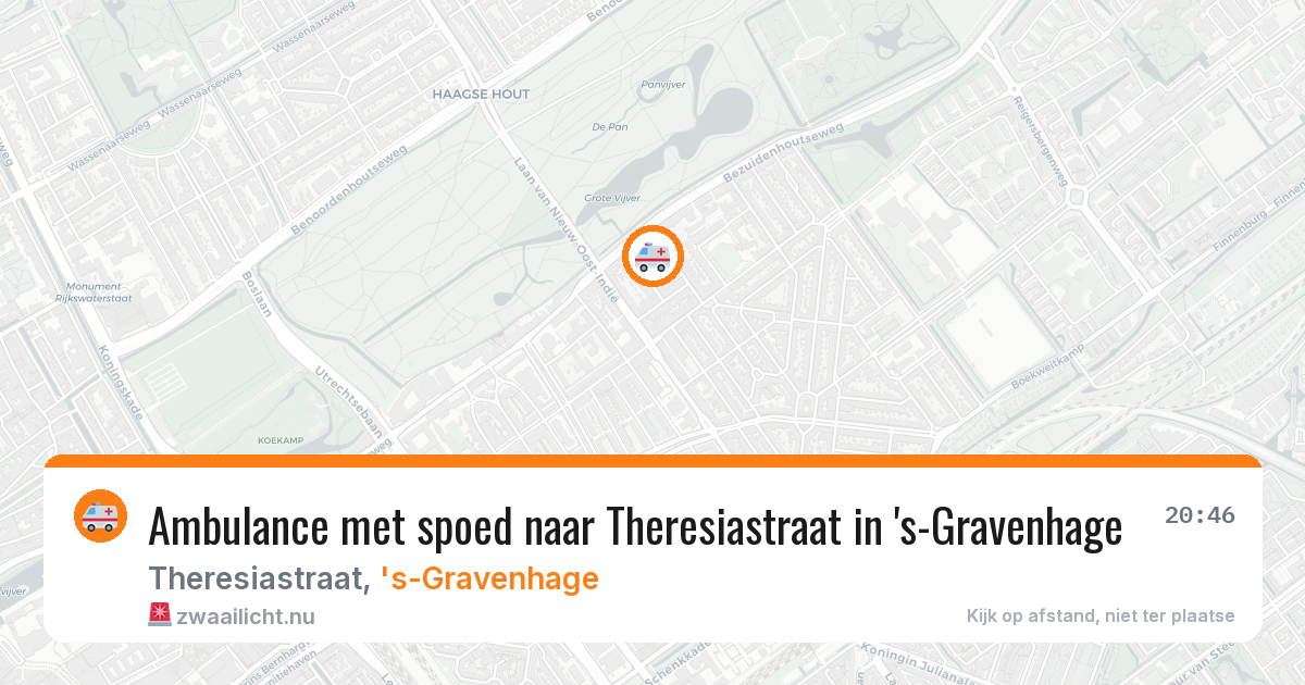 Ambulance met spoed naar Theresiastraat in 's-Gravenhage — 2 jun 2026