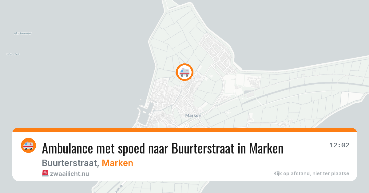 Ambulance met spoed naar Buurterstraat in Marken — 3 jul 2026