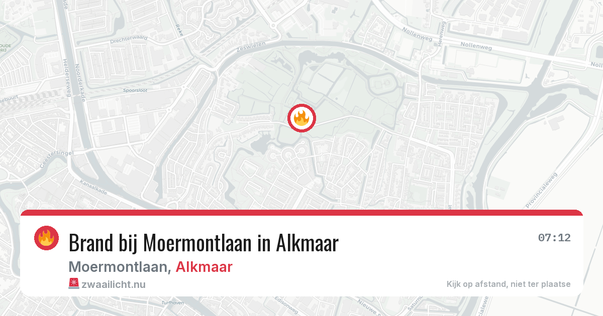 Brand bij Moermontlaan in Alkmaar — 25 jul 2026