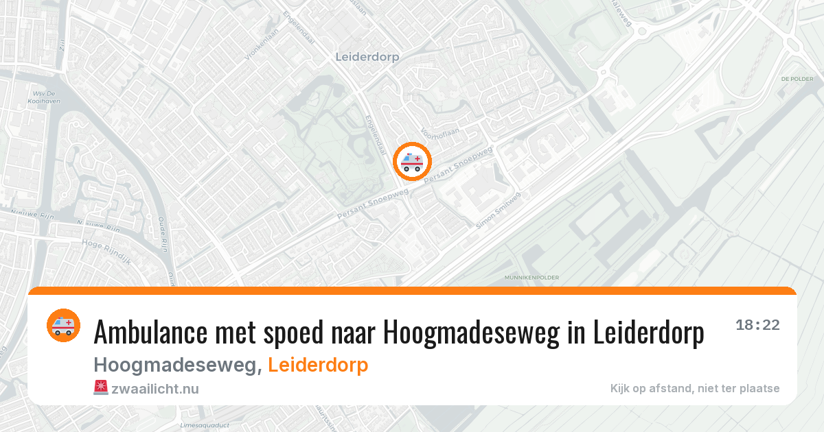 Ambulance met spoed naar Hoogmadeseweg in Leiderdorp — 7 mei 2026