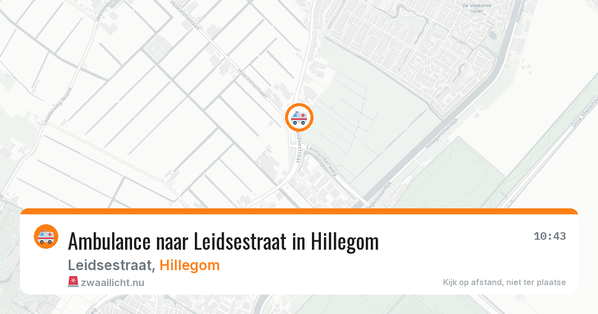 Ambulance naar Leidsestraat in Hillegom — 25 feb 2026