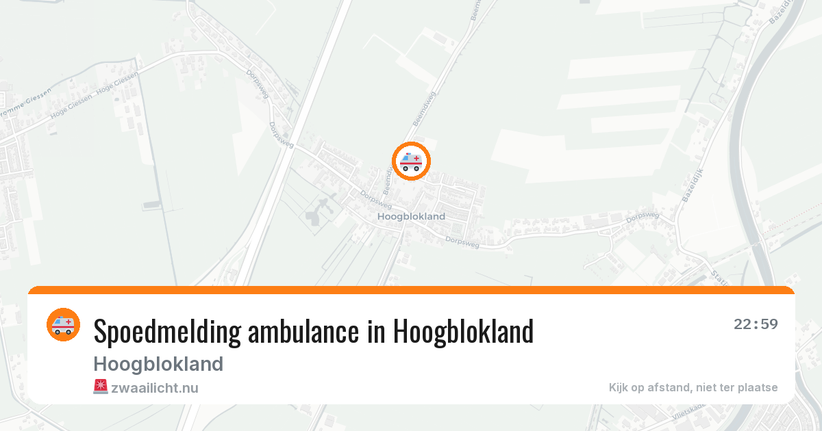Spoedmelding ambulance in Hoogblokland — 13 mrt 2026