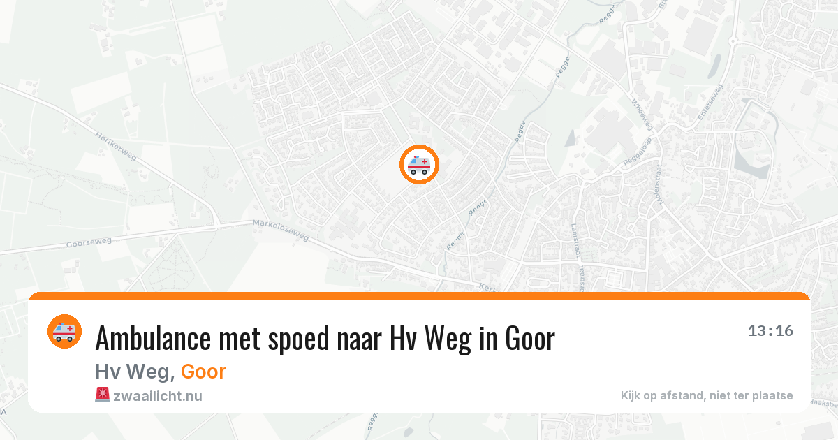 Ambulance met spoed naar Hv Weg in Goor — 29 mei 2026