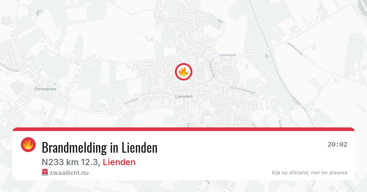 Brandmelding in Lienden — 16 jul 2026