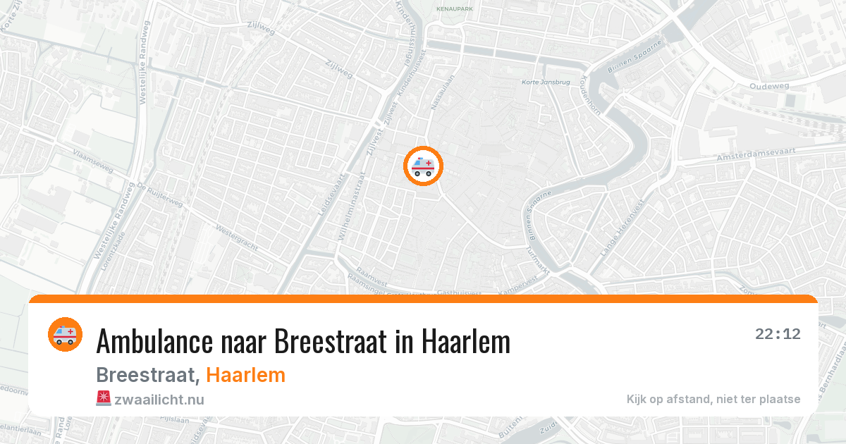 Ambulance naar Breestraat in Haarlem — 18 jul 2026