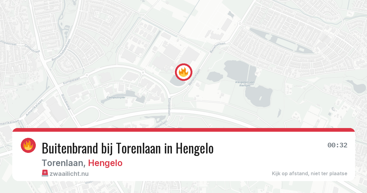 Buitenbrand bij Torenlaan in Hengelo — 26 apr 2026