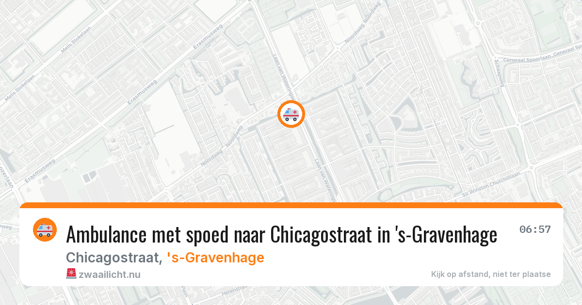Ambulance met spoed naar Chicagostraat in 's-Gravenhage — 21 jul 2026