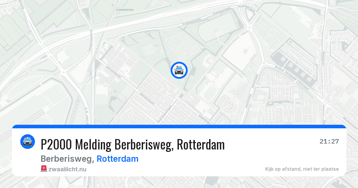 P2000 Melding Berberisweg, Rotterdam — 25 jul 2026