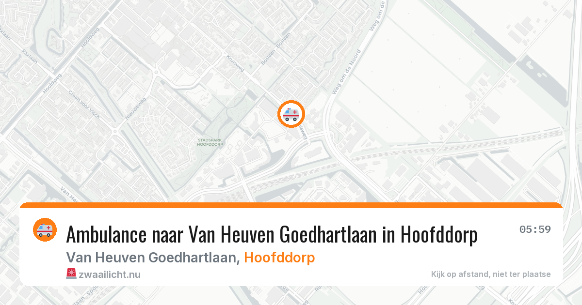 Ambulance naar Van Heuven Goedhartlaan in Hoofddorp — 12 jul 2026