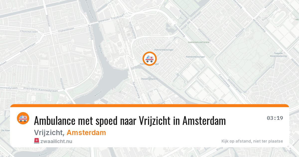 Ambulance met spoed naar Vrijzicht in Amsterdam — 18 jul 2026