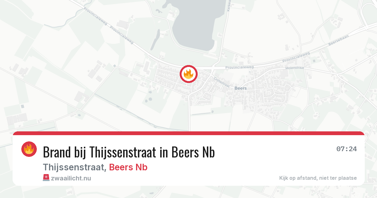 Brand bij Thijssenstraat in Beers Nb — 26 feb 2026
