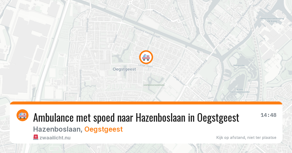 Ambulance met spoed naar Hazenboslaan in Oegstgeest — 19 jan 2026