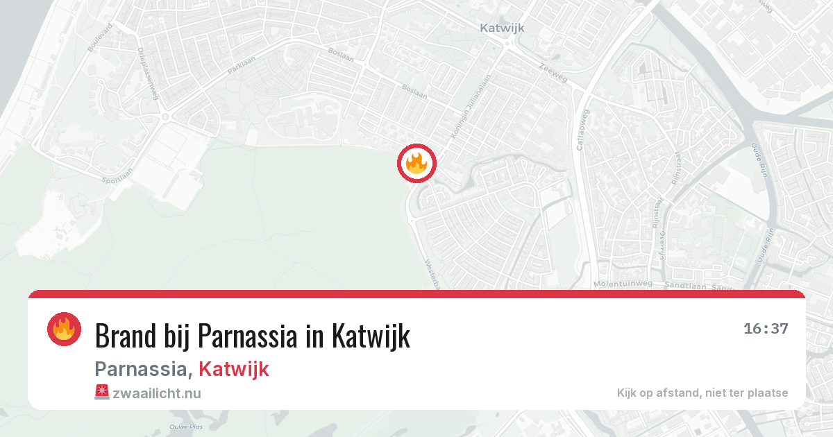 Brand bij Parnassia in Katwijk — 3 mrt 2026