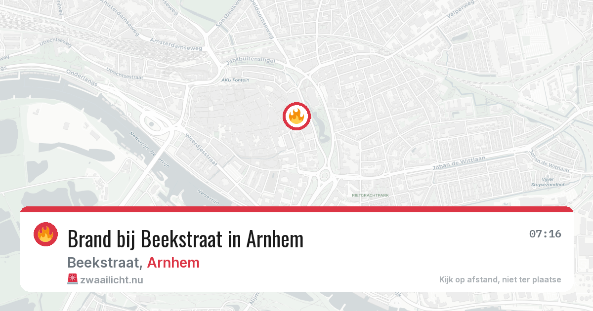 Brand bij Beekstraat in Arnhem — 4 jun 2026