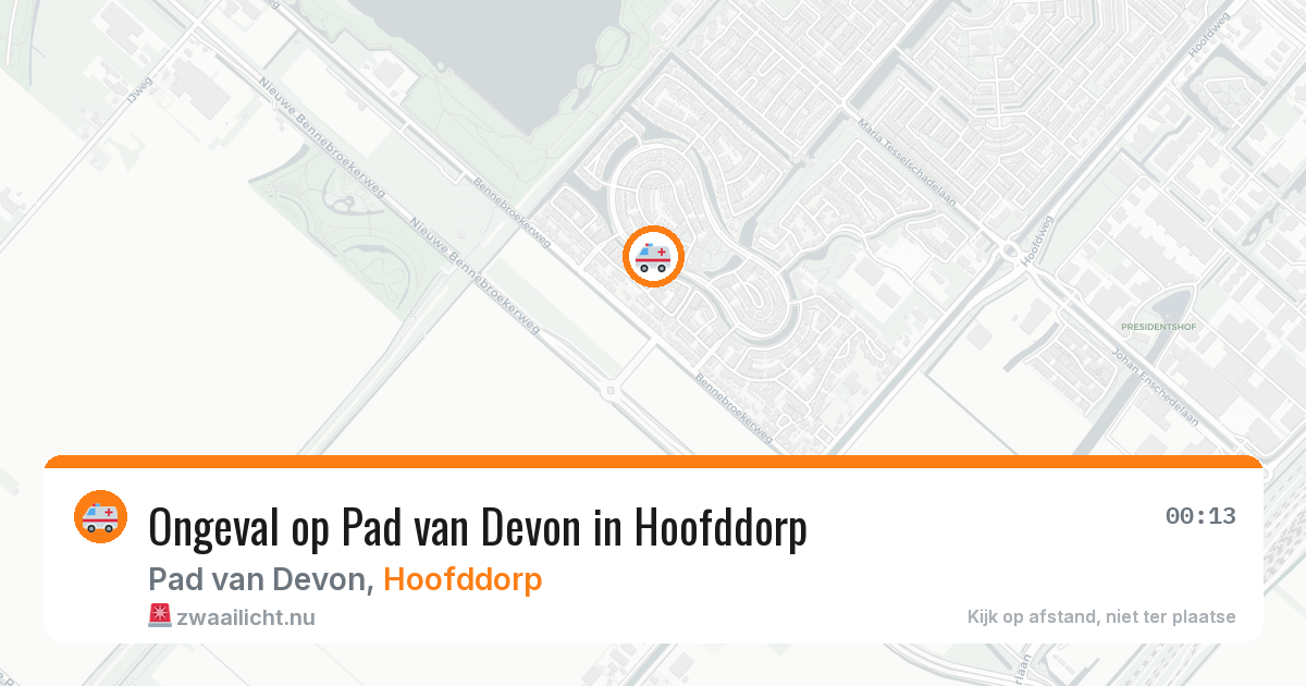 Ongeval op Pad van Devon in Hoofddorp — 18 jul 2026