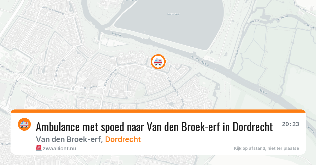 Ambulance met spoed naar Van den Broek-erf in Dordrecht — 7 apr 2026