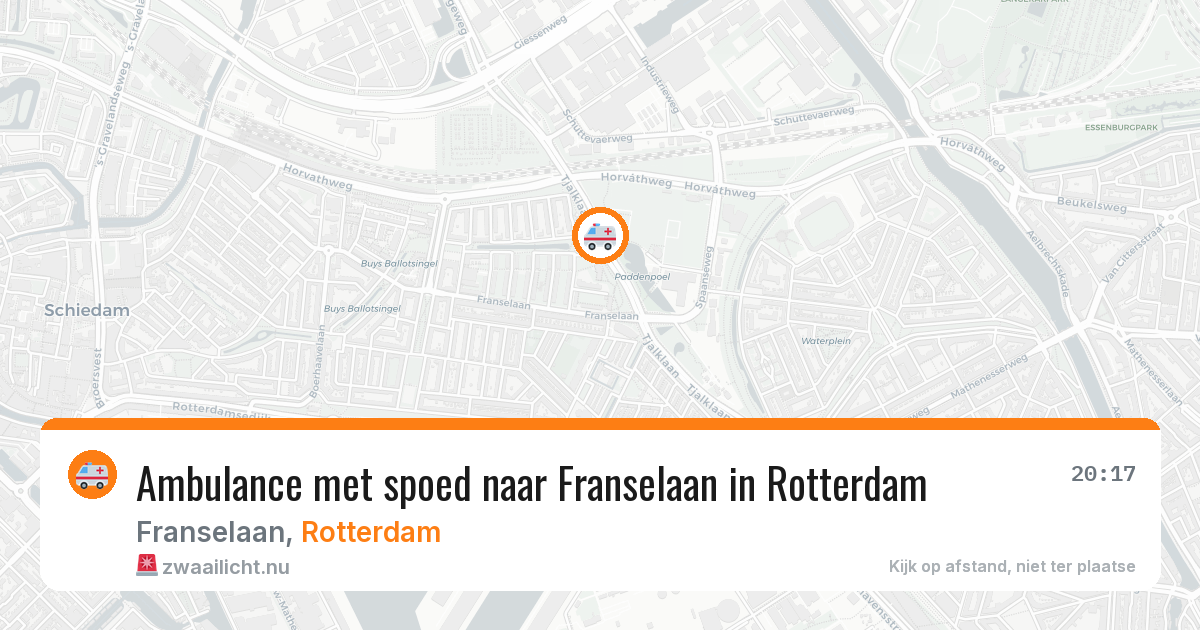 Ambulance met spoed naar Franselaan in Rotterdam — 14 mrt 2026