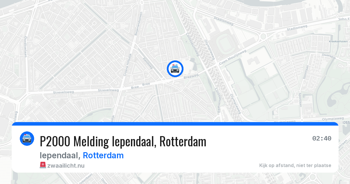 P2000 Melding Iependaal, Rotterdam — 27 mei 2026