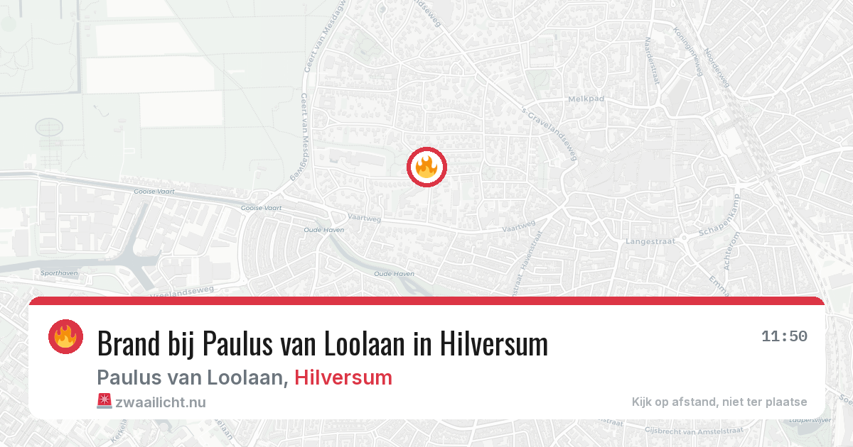 Brand bij Paulus van Loolaan in Hilversum — 31 mrt 2026