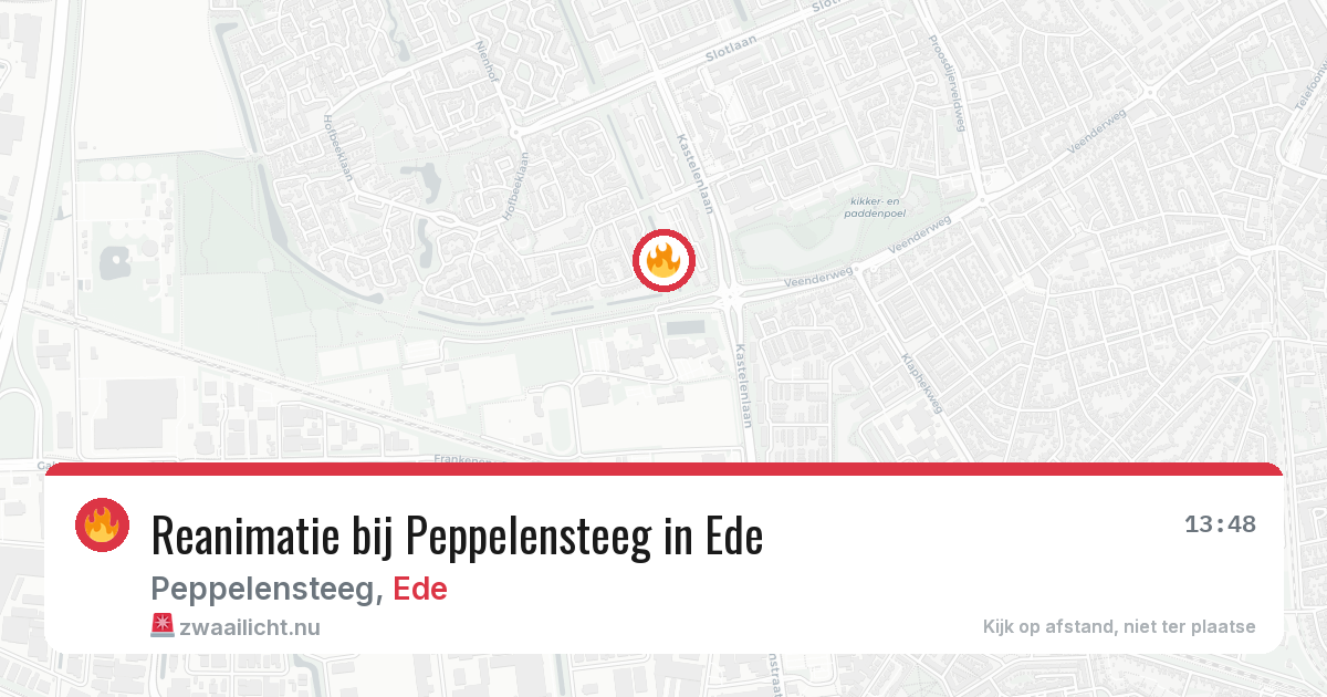Reanimatie bij Peppelensteeg in Ede — 19 jul 2026