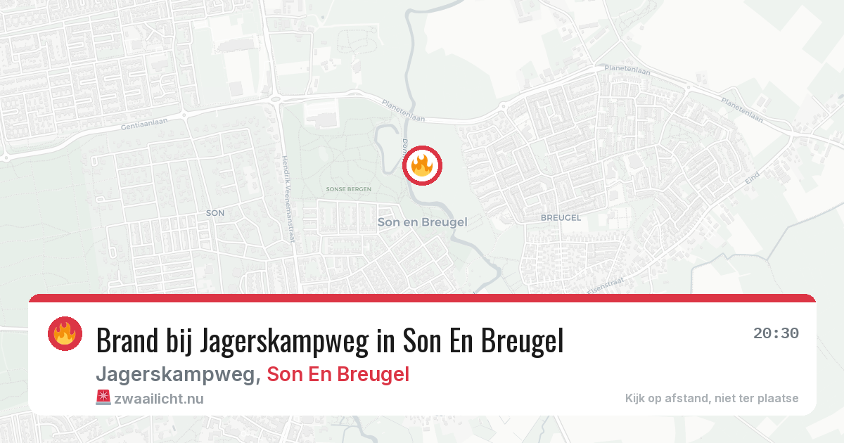 Brand bij Jagerskampweg in Son En Breugel — 28 mei 2026