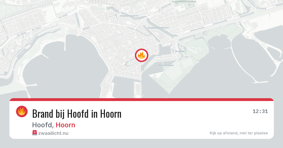 Brand bij Hoofd in Hoorn — 20 jul 2026