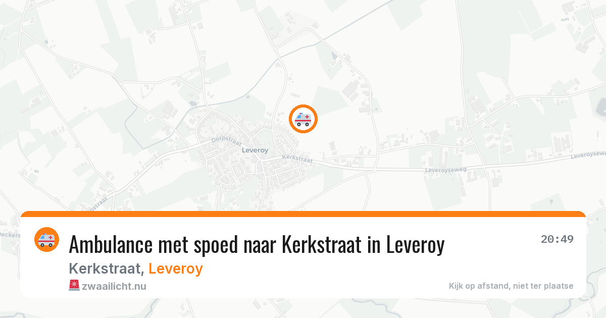Ambulance met spoed naar Kerkstraat in Leveroy — 4 jun 2026