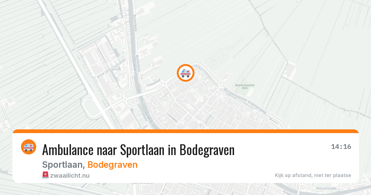 Ambulance naar Sportlaan in Bodegraven — 21 feb 2026