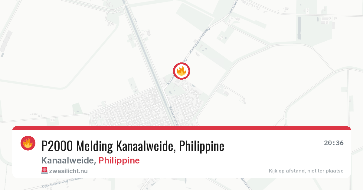 P2000 Melding Kanaalweide, Philippine — 2 feb 2026